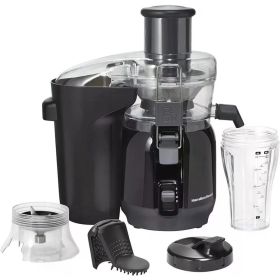 2-in-1 Juicer Machine and 20 oz. Blender, Big Mouth Large 3' Feed Chute for Whole Fruits and Vegetables, Easy to Clean,Black